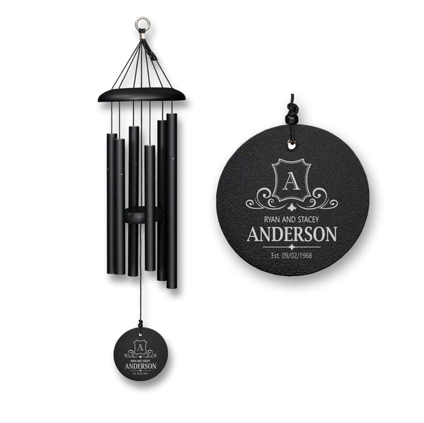 Personalized Anniversary Monogram Wind Chime | Corinthian Bells | Made in USA