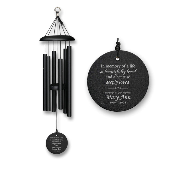 In Memory of a Life So Beautifully Lived - Corinthian Bells Memorial Wind Chime - Made in USA