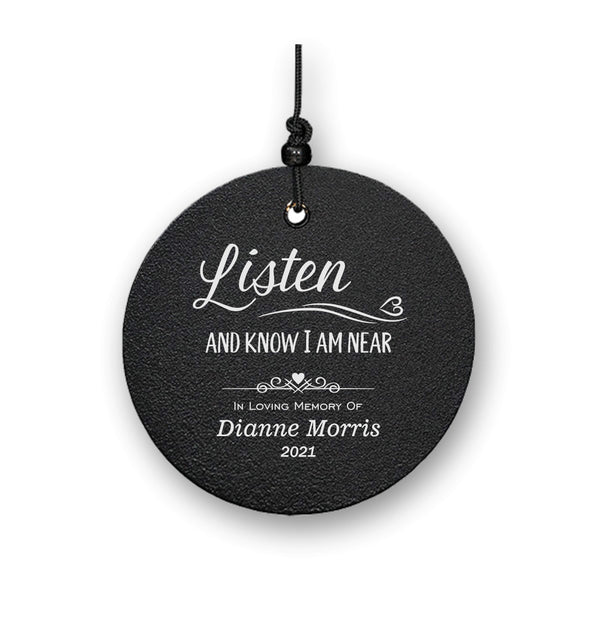 Listen and Know I am Near Memorial Wind Chime | Corinthian Bells | Made in USA