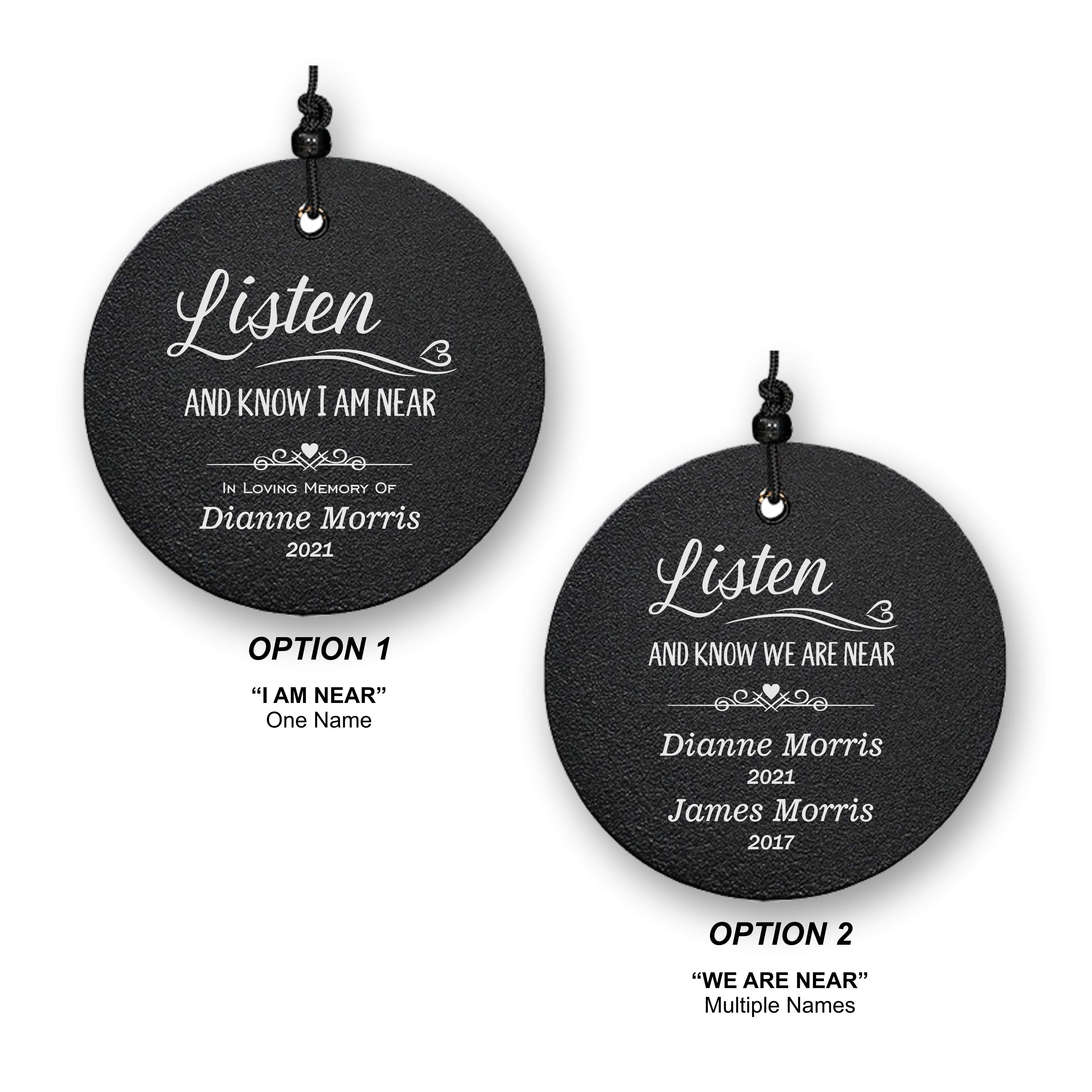 Listen and Know I am Near Memorial Wind Chime | Corinthian Bells | Made in USA