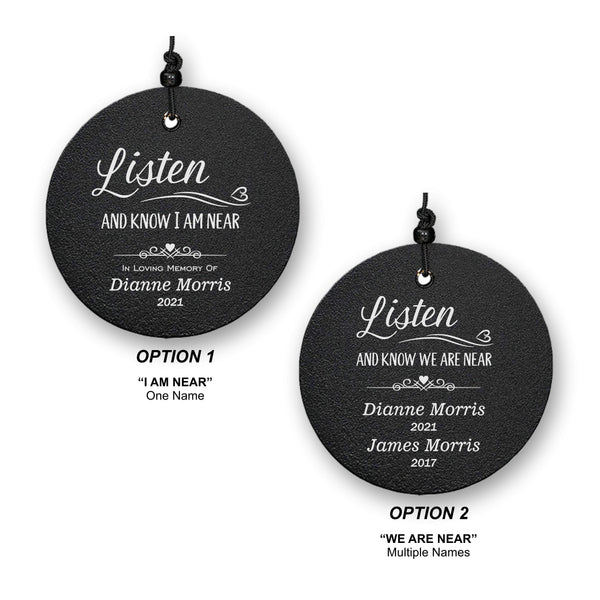 Listen and Know I am Near Memorial Wind Chime | Corinthian Bells | Made in USA