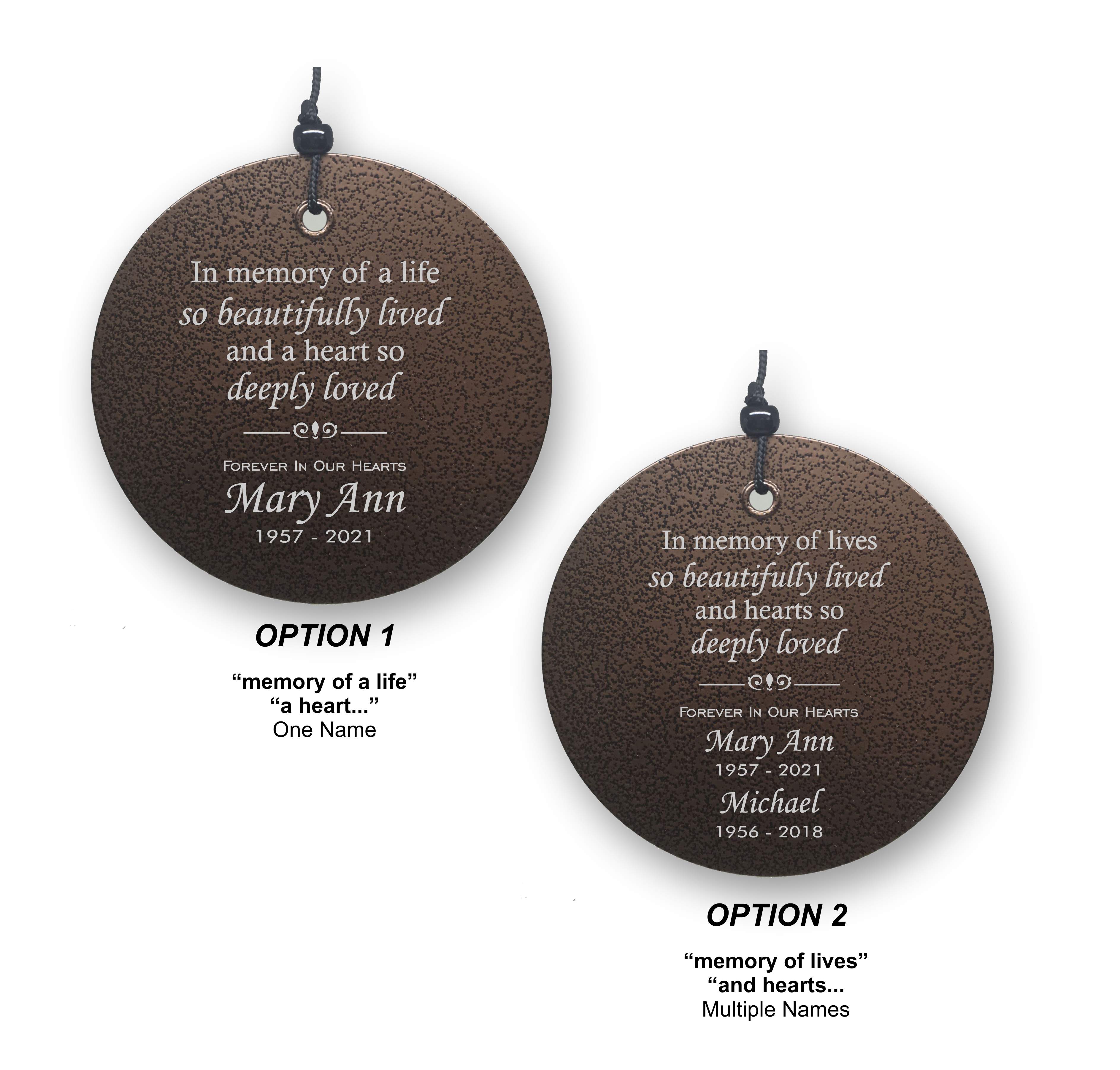 In Memory of a Life So Beautifully Lived - Corinthian Bells Memorial Wind Chime - Made in USA