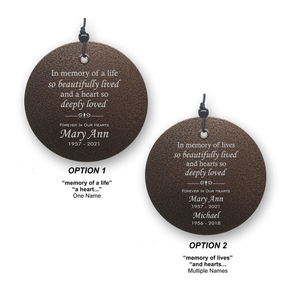 In Memory of a Life So Beautifully Lived - Corinthian Bells Memorial Wind Chime - Made in USA