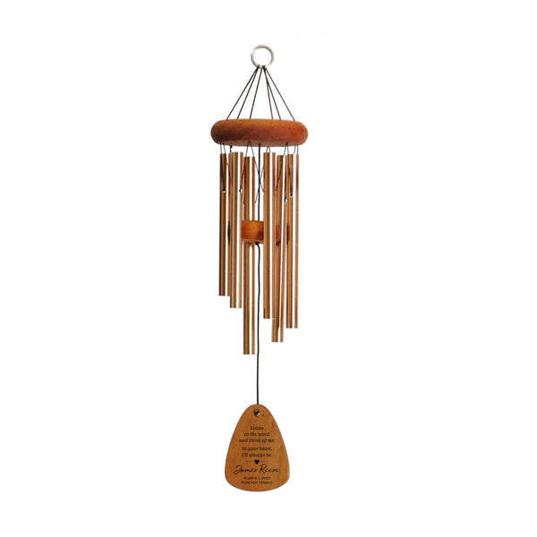 Personalized Memorial Wind Chime | Listen to the Wind and Think of Me | Made in USA