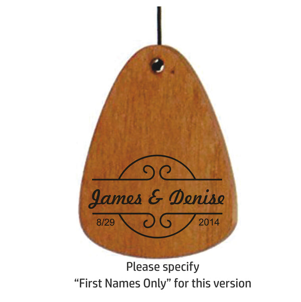 36-Inch Bronze - Anniversary Wood Wind Chime - Personalized
