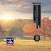 30-Inch Black - Personalized Memorial Gift Wind Chime - Listen and Know I am Near