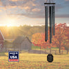 35-Inch Black - Personalized Memorial Wind Chime - Listen to the Wind In Your Heart I'll Always Be