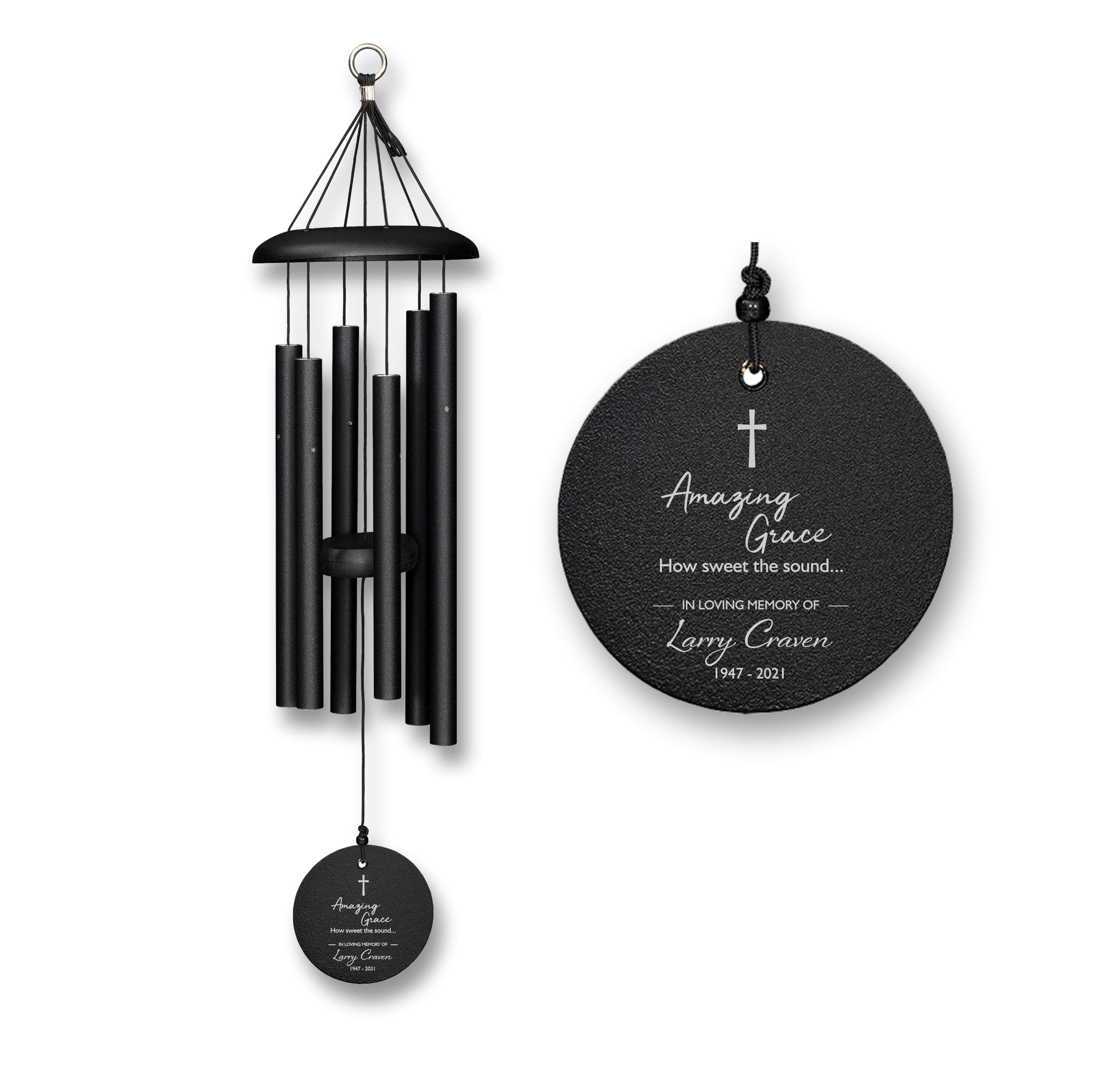Personalized Amazing Grace Memorial Wind Chime | Corinthian Bells | Made in USA
