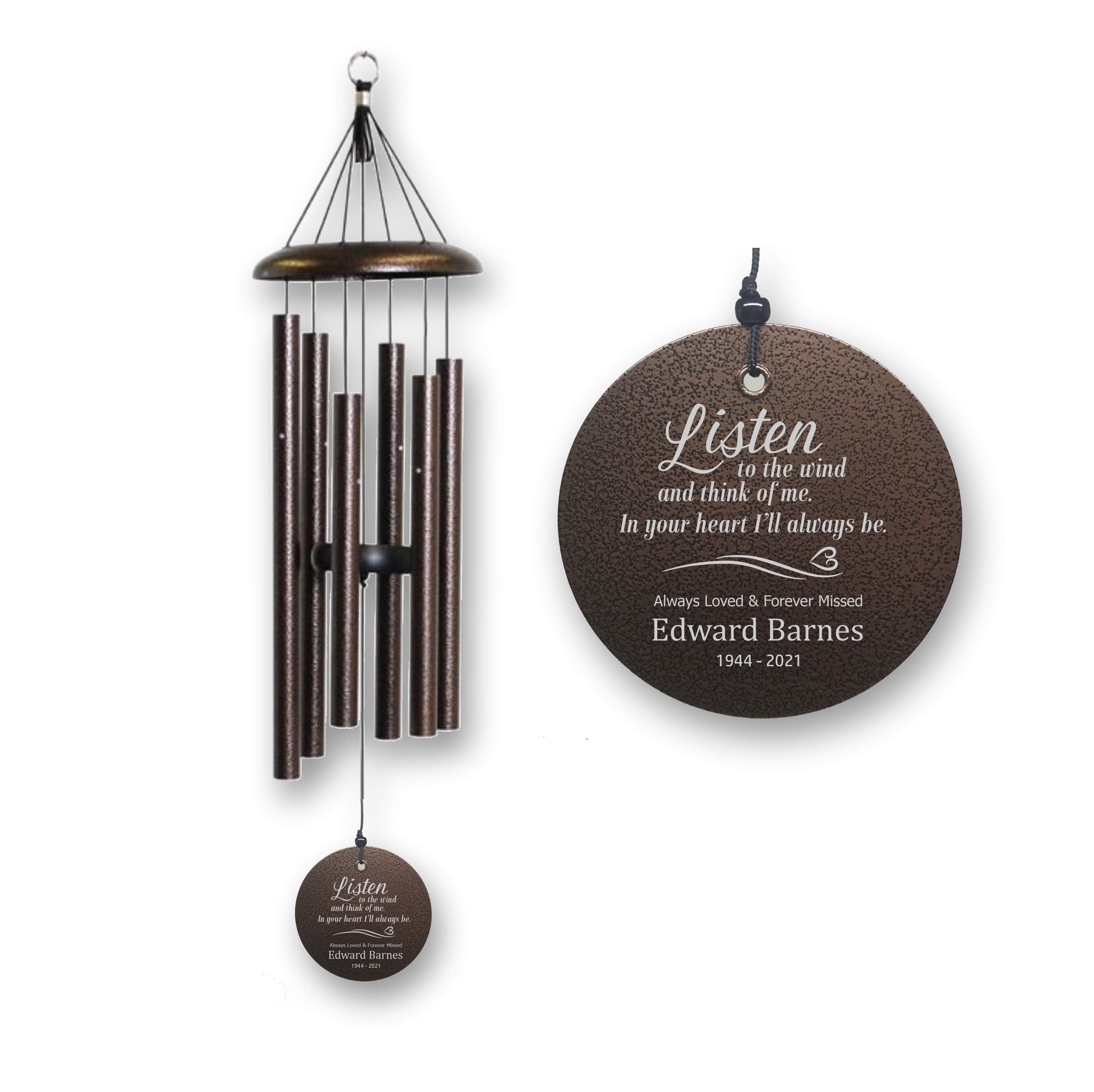 Listen to the Wind and Think of Me | Corinthian Bells Wind Chime | Made in USA