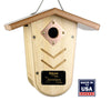 Personalized Birdhouse with Recycled Roof | Welcome to Our Home Birdhouse | Made in USA