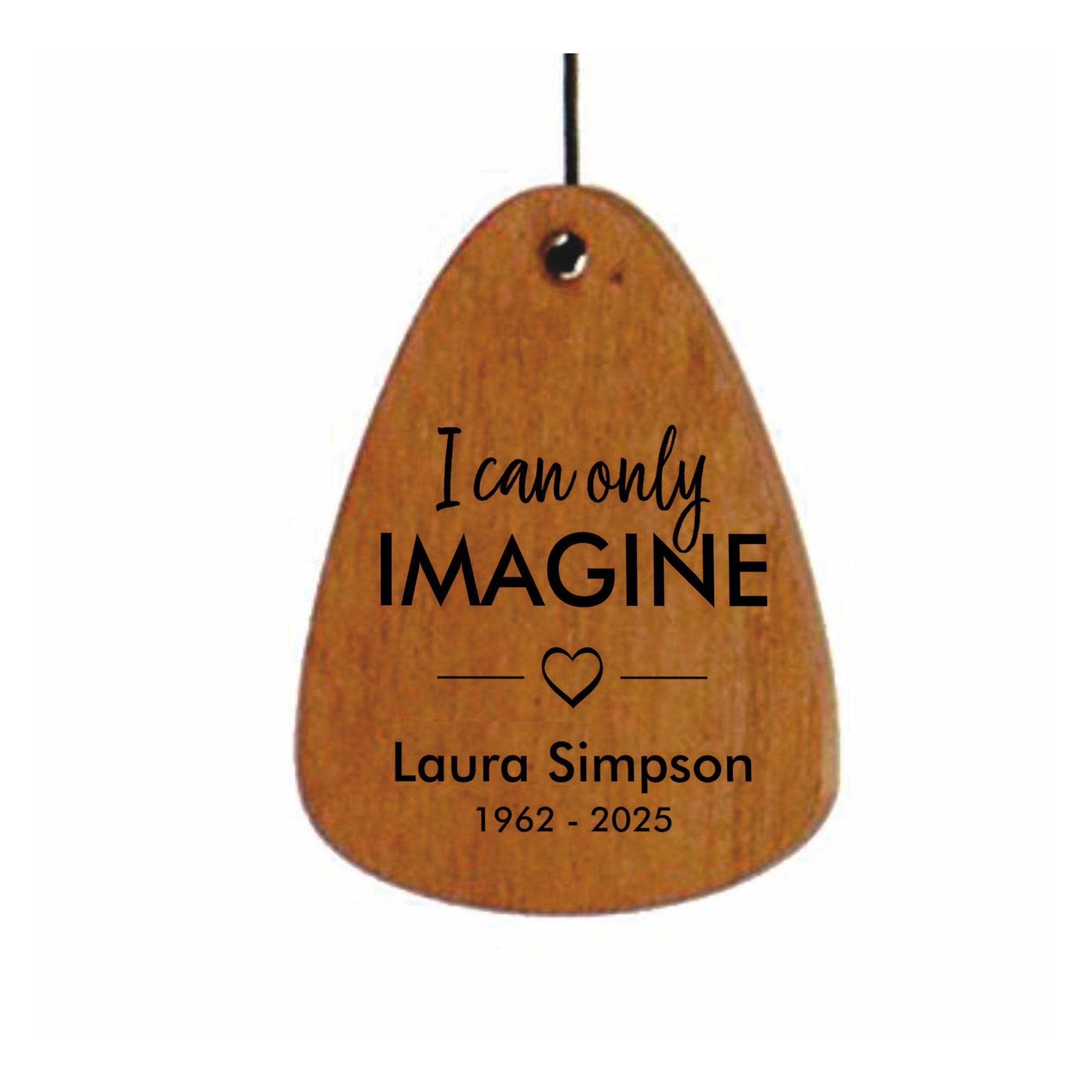 18-Inch Bronze - I Can Only Imagine Memorial Wind Chime - Personalized