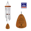 30-Inch Silver - Loss of Dog Memorial Wind Chime - Listen to the Wind and Think of Me - Personalized