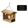 Personalized Memorial Bird Feeder | Wings and Memories | Solid Wood Hanging | Made in USA