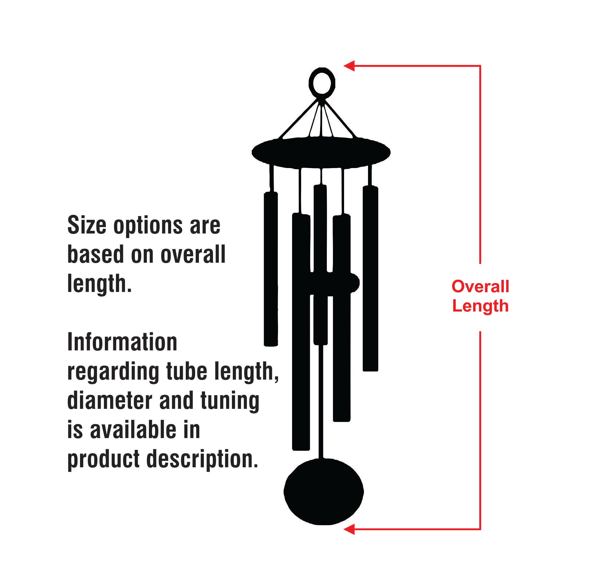 35-Inch Black - Personalized Memorial Gift Wind Chime - Listen and Know I am Near
