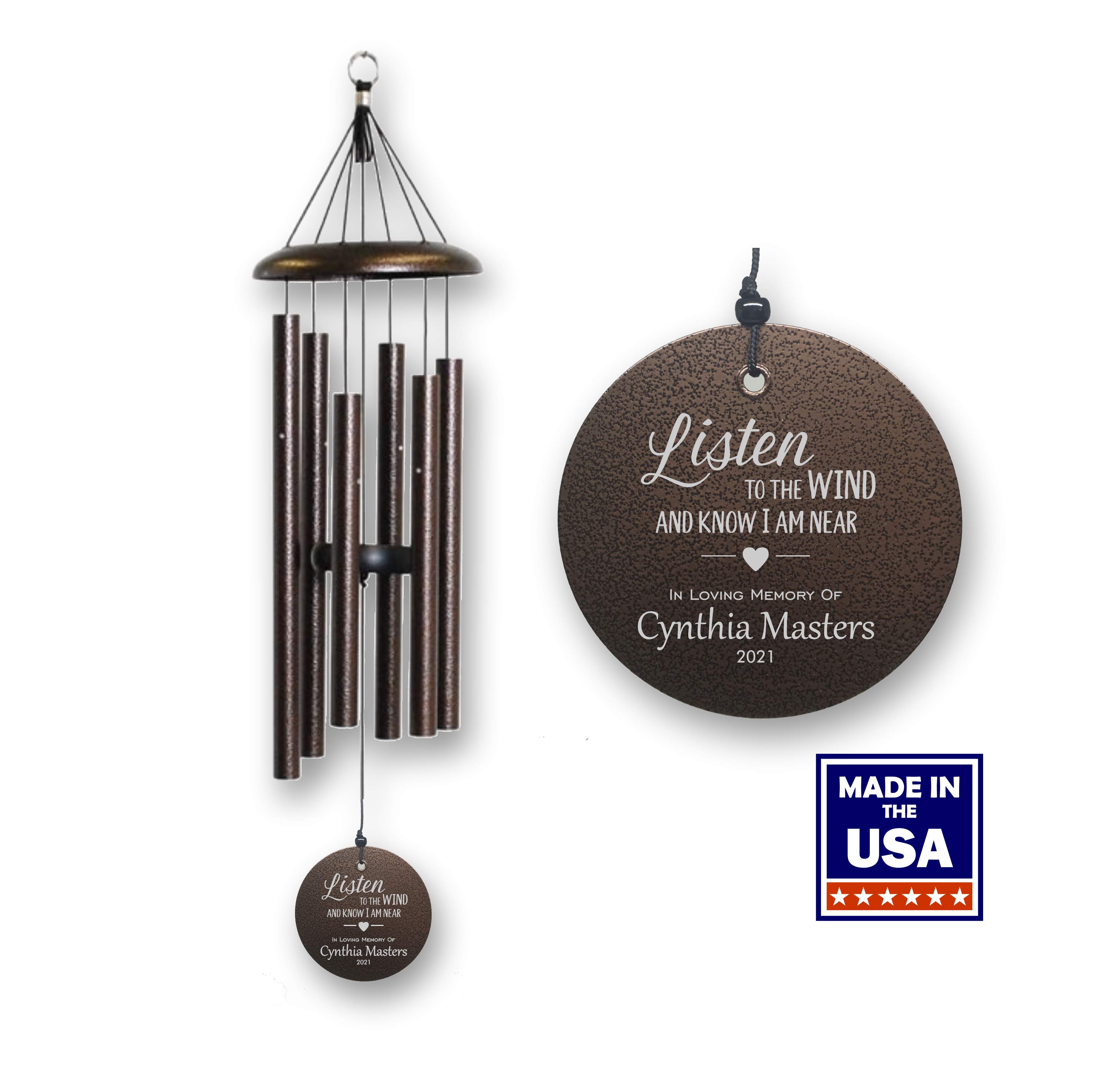 Memorial Wind Chime | Listen to the wind and Know I am near | Corinthian Bells