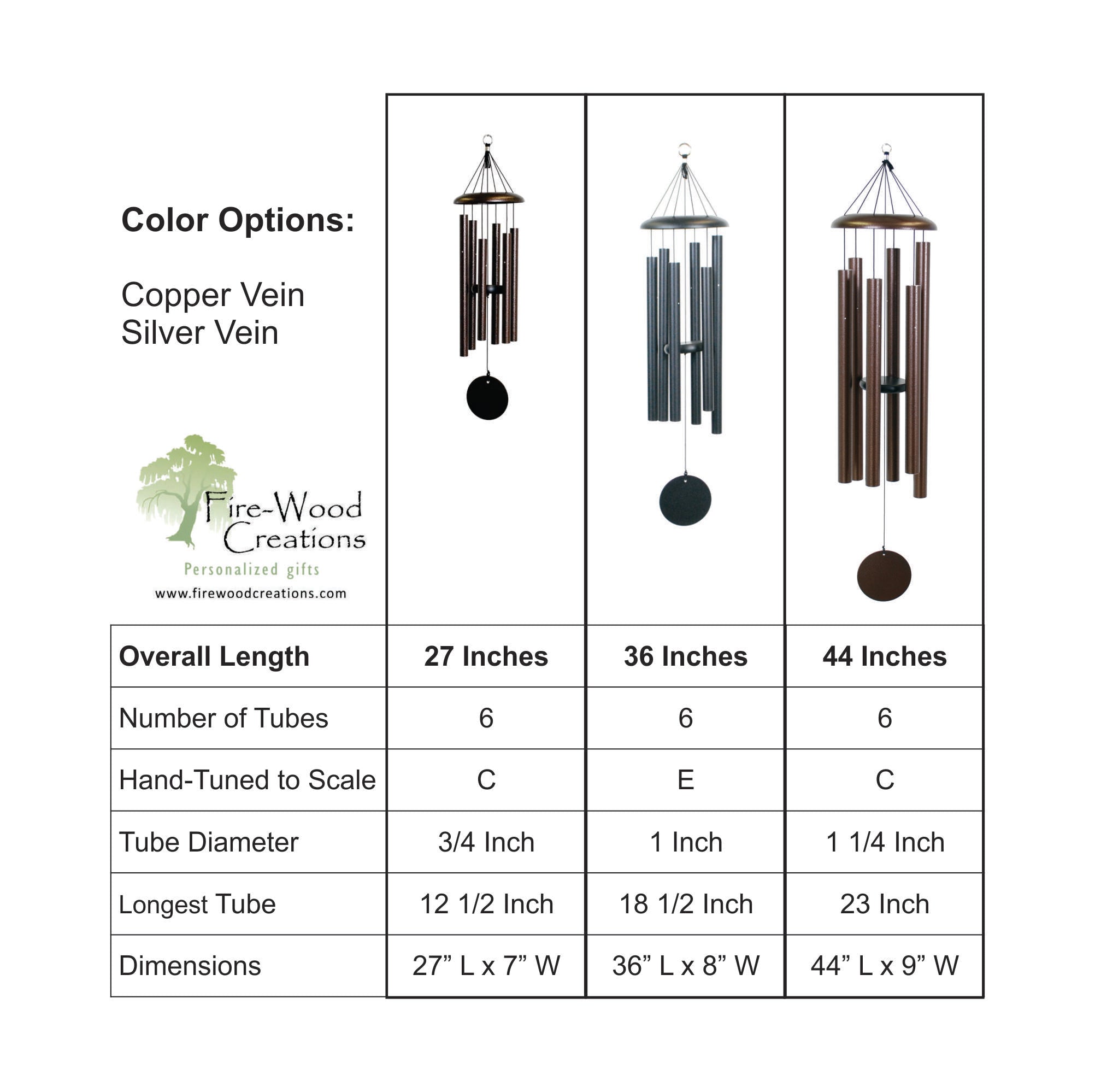 Personalized Anniversary Monogram Wind Chime | Corinthian Bells | Made in USA