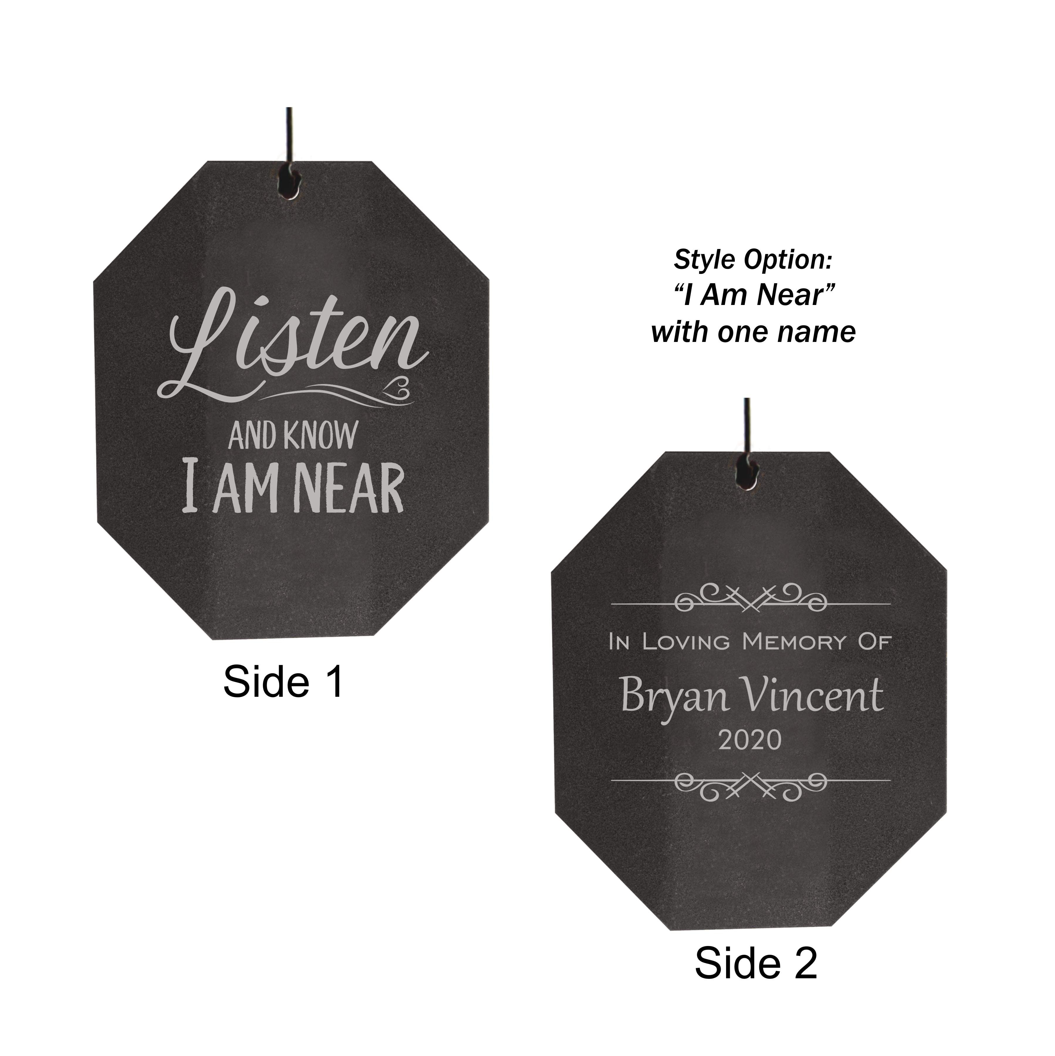 Listen and Know I am Near Memorial Wind Chime | Amish Large Chime | Made in USA