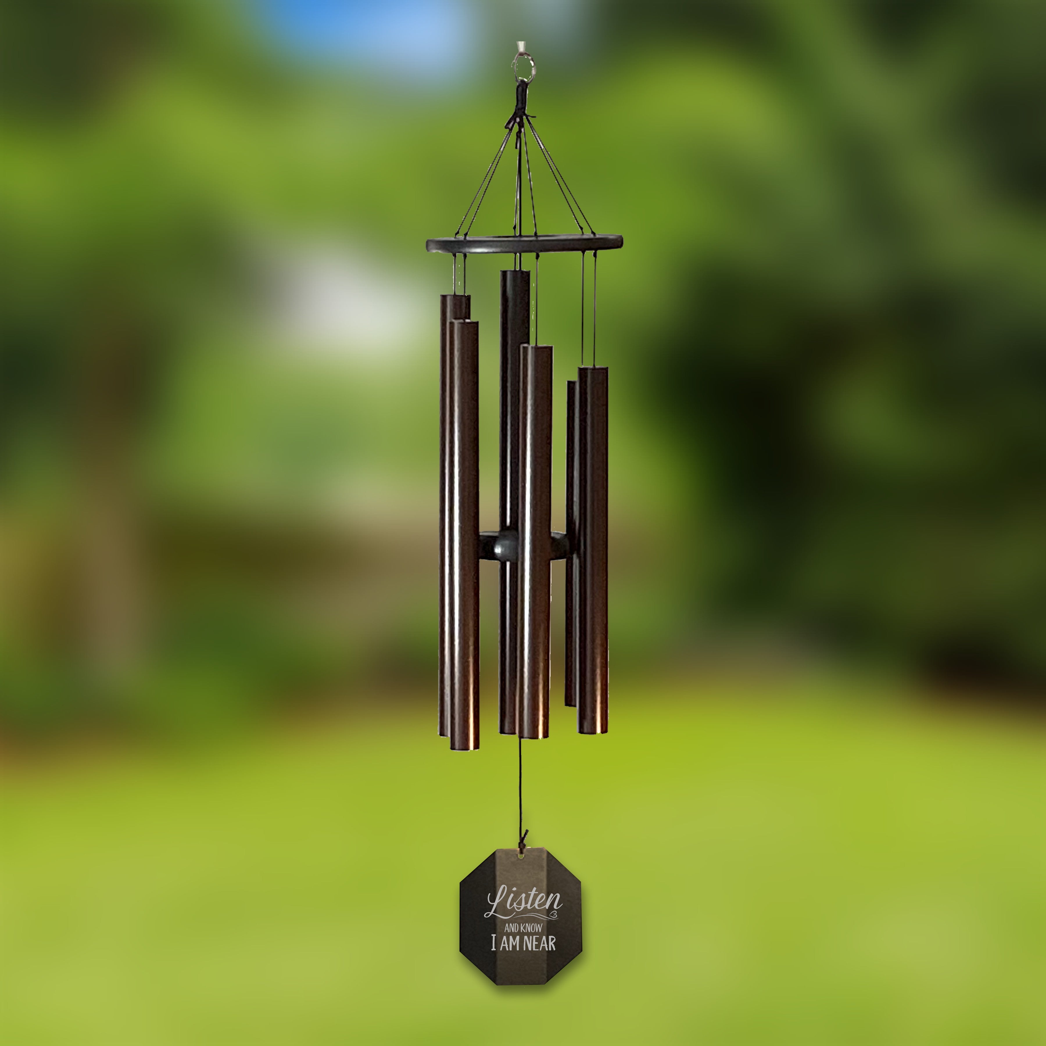 Listen and Know I am Near Memorial Wind Chime | Amish Large Chime | Made in USA