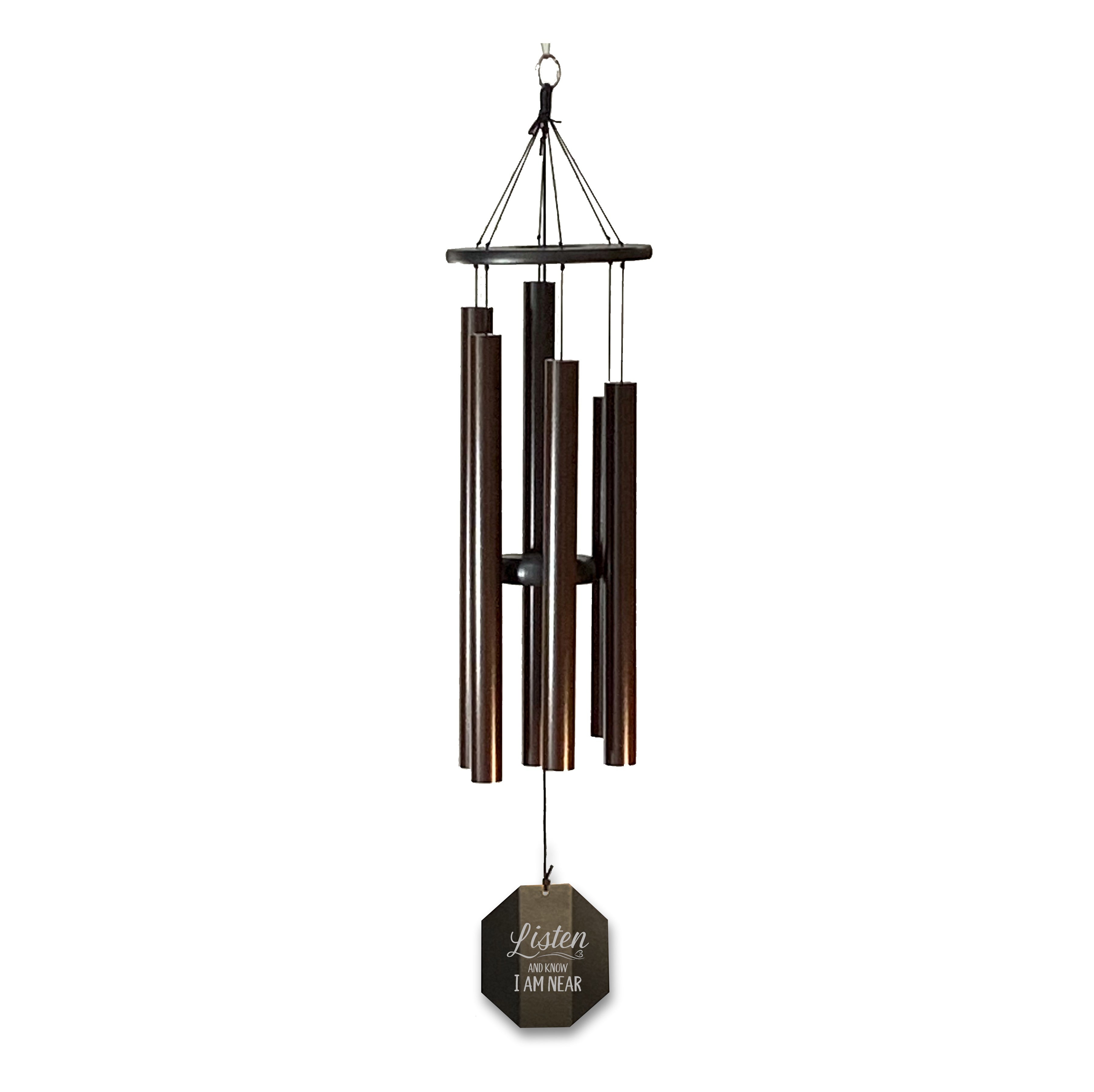 Listen and Know I am Near Memorial Wind Chime | Amish Large Chime | Made in USA