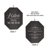 Listen and Know I am Near Memorial Wind Chime | Amish Large Chime | Made in USA