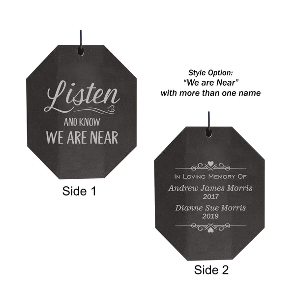 Listen and Know I am Near Memorial Wind Chime | Amish Large Chime | Made in USA